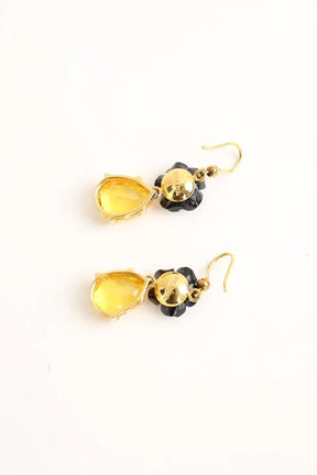 Boucles d'oreilles Prada Jaune en Cristal