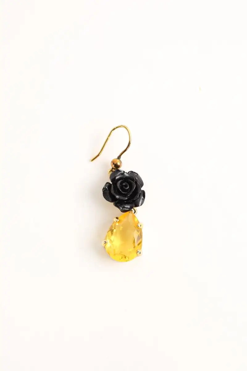 Boucles d'oreilles Prada Jaune en Cristal