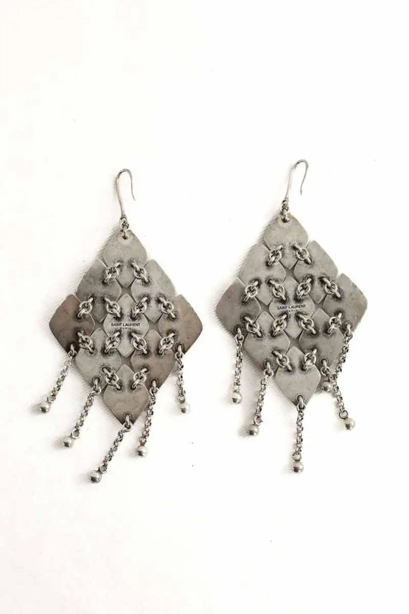 Boucles d'oreilles Saint Laurent Argent en Métal