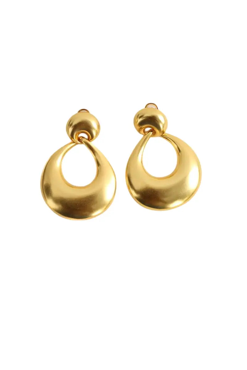 Boucles d'oreilles Saint Laurent Doré en Métal - Seconde Main