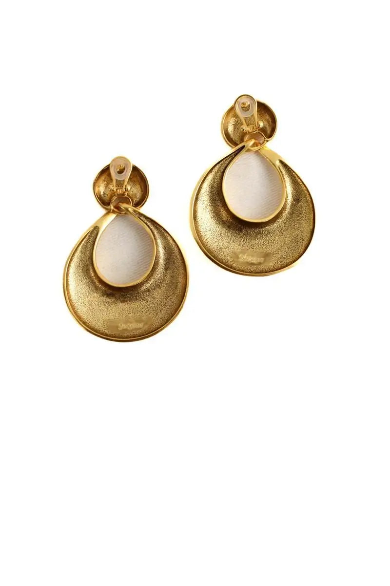 Boucles d'oreilles Saint Laurent Doré en Métal