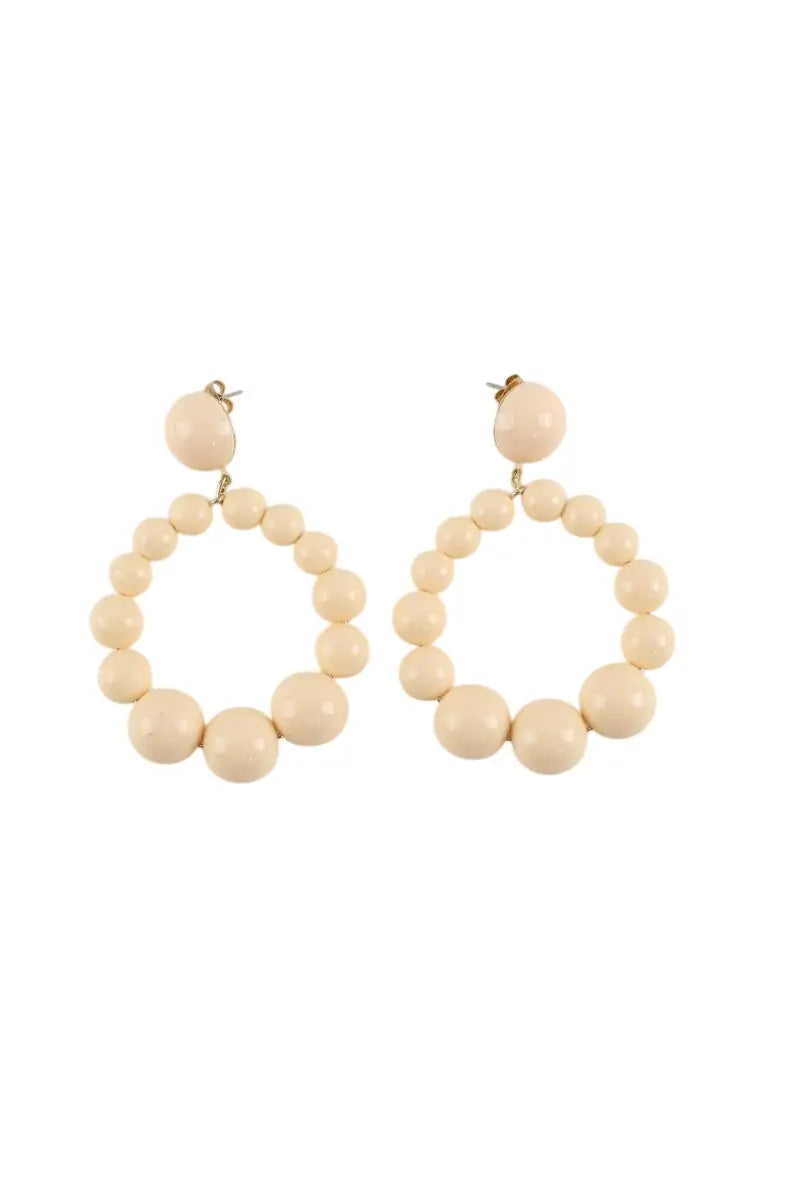 Boucles d'oreilles Sézane Ecru en Autres - Seconde Main