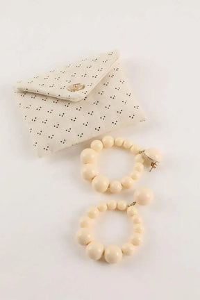 Boucles d'oreilles Sézane Ecru en Autres