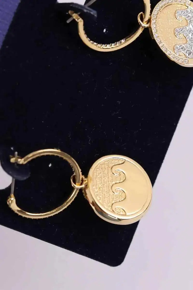 Boucles d'oreilles Swarovski Doré en Cristal