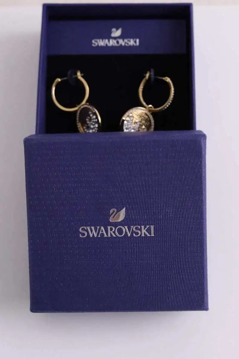 Boucles d'oreilles Swarovski Doré en Cristal