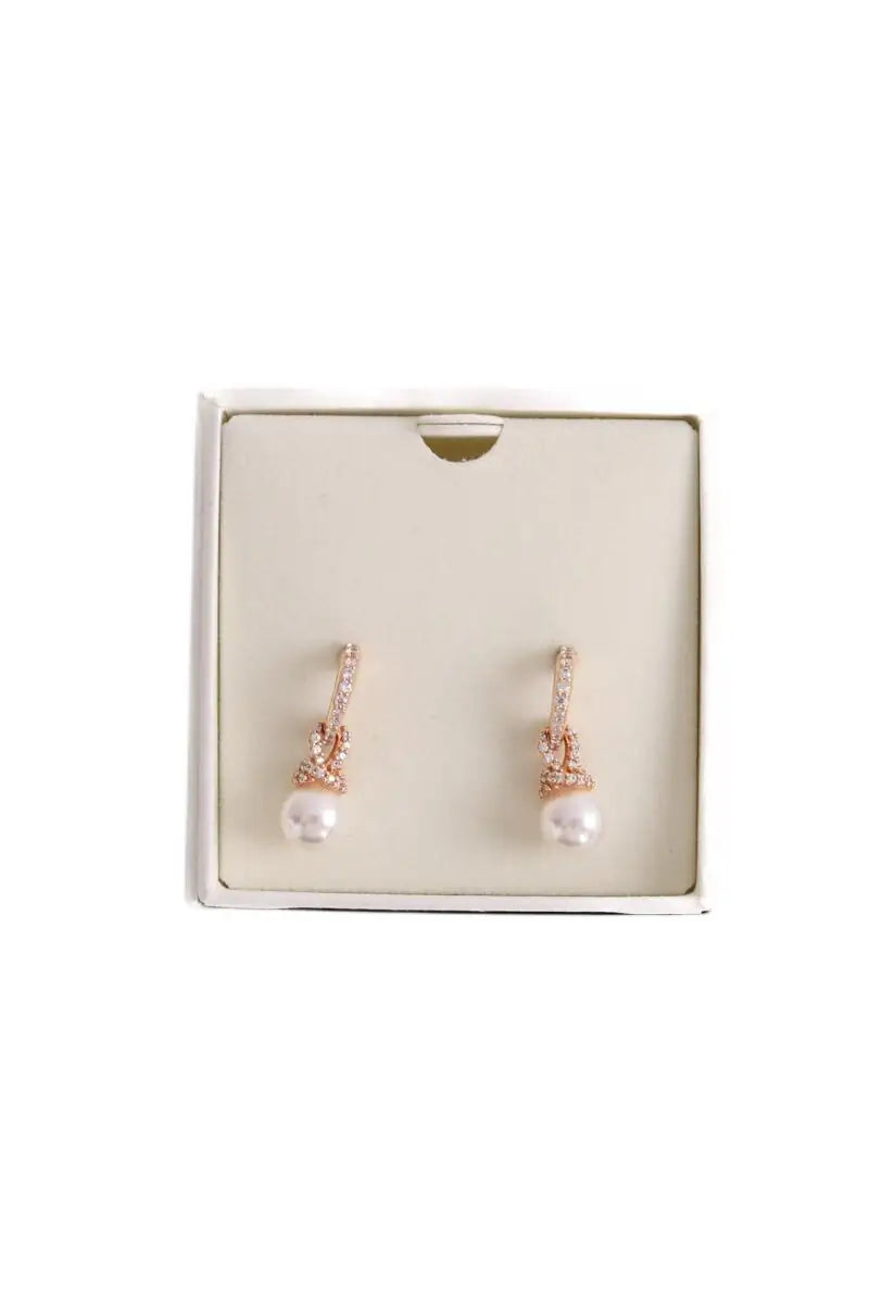 Boucles d'oreilles Swarovski pendants d'oreilles originally Rose en Plaqué or - Seconde Main