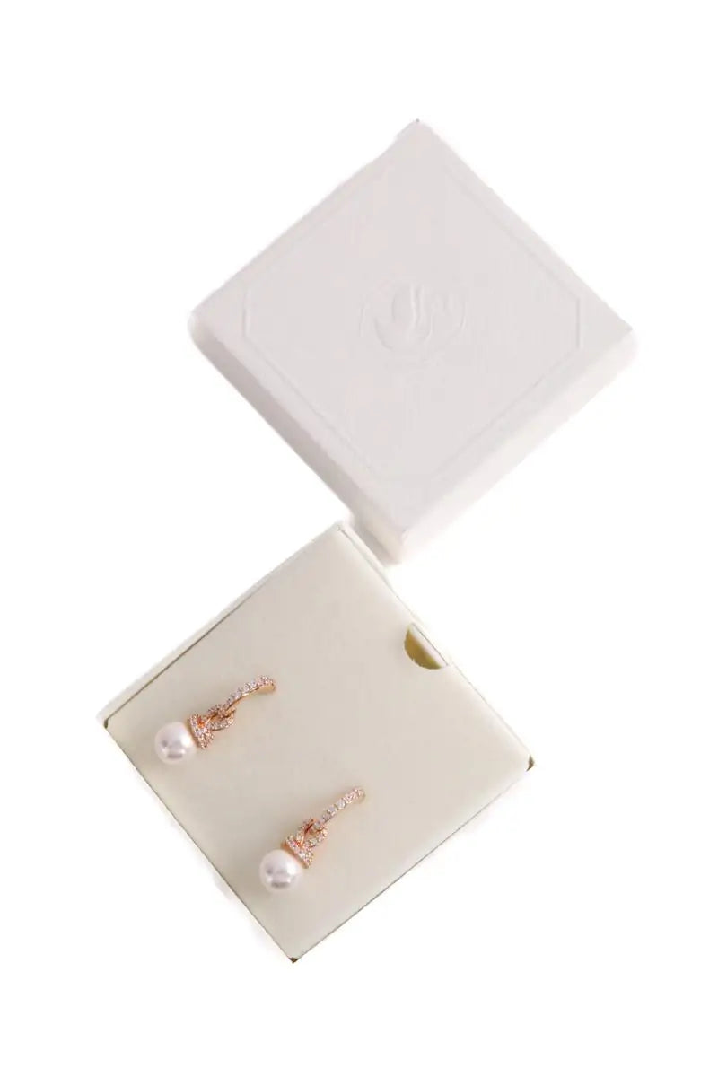 Boucles d'oreilles Swarovski pendants d'oreilles originally Rose en Plaqué or