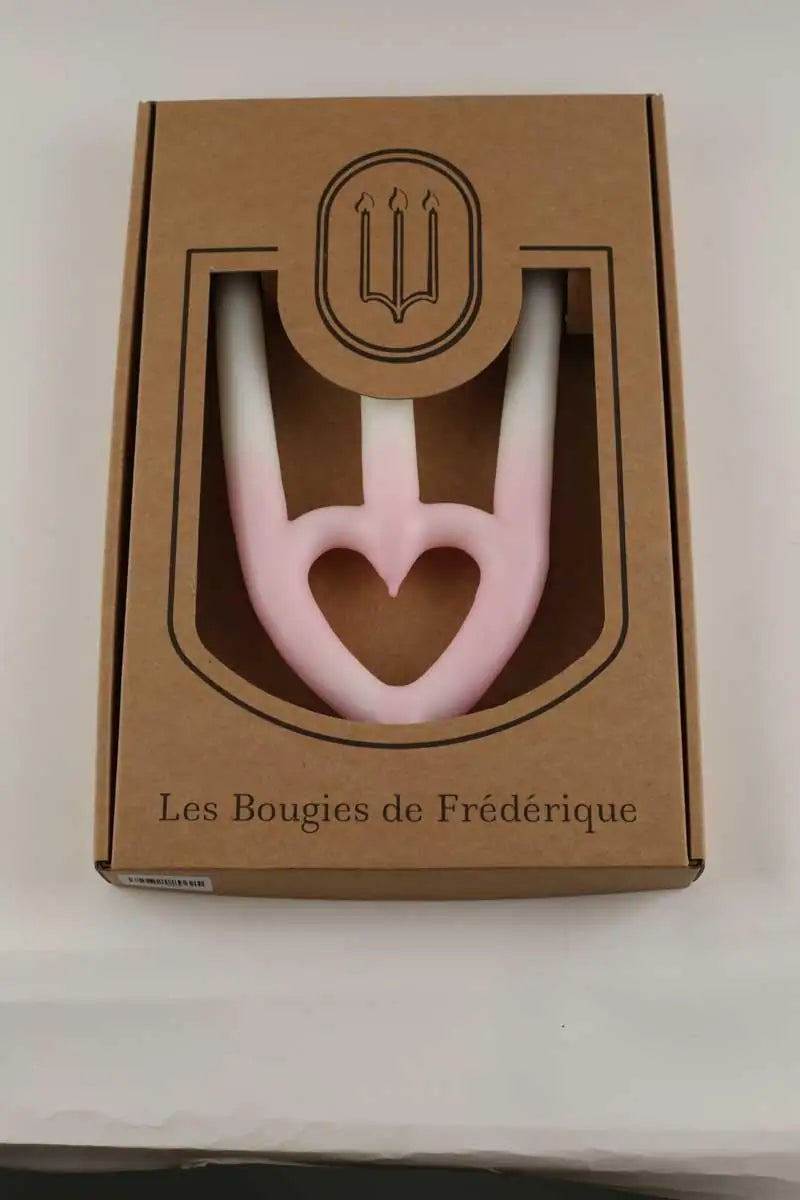 Bougie Les Bougies de Frédérique Cœur Rose en 