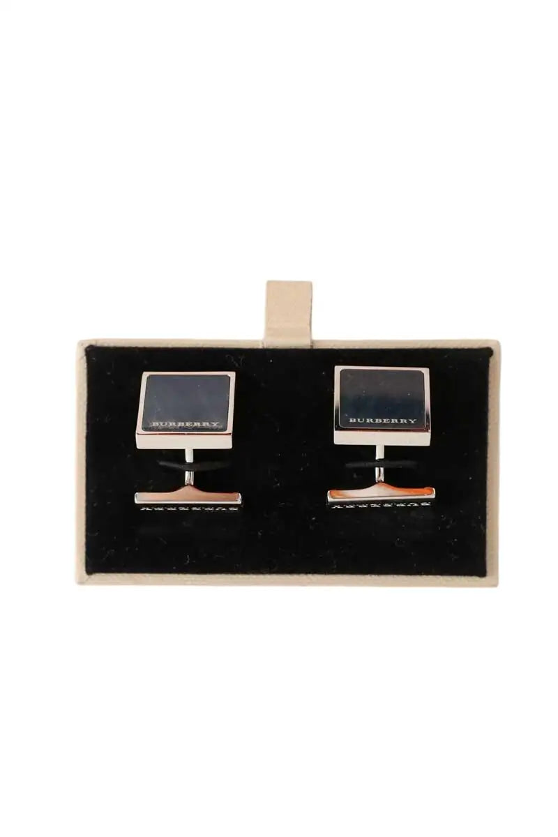 Bouton de manchette Burberry Marine en Argent - Seconde Main