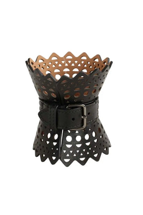 Bracelet Alaïa Noir en Cuir - Seconde Main