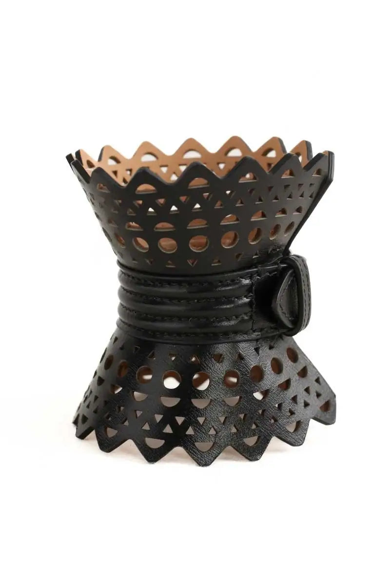 Bracelet Alaïa Noir en Cuir
