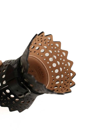 Bracelet Alaïa Noir en Cuir