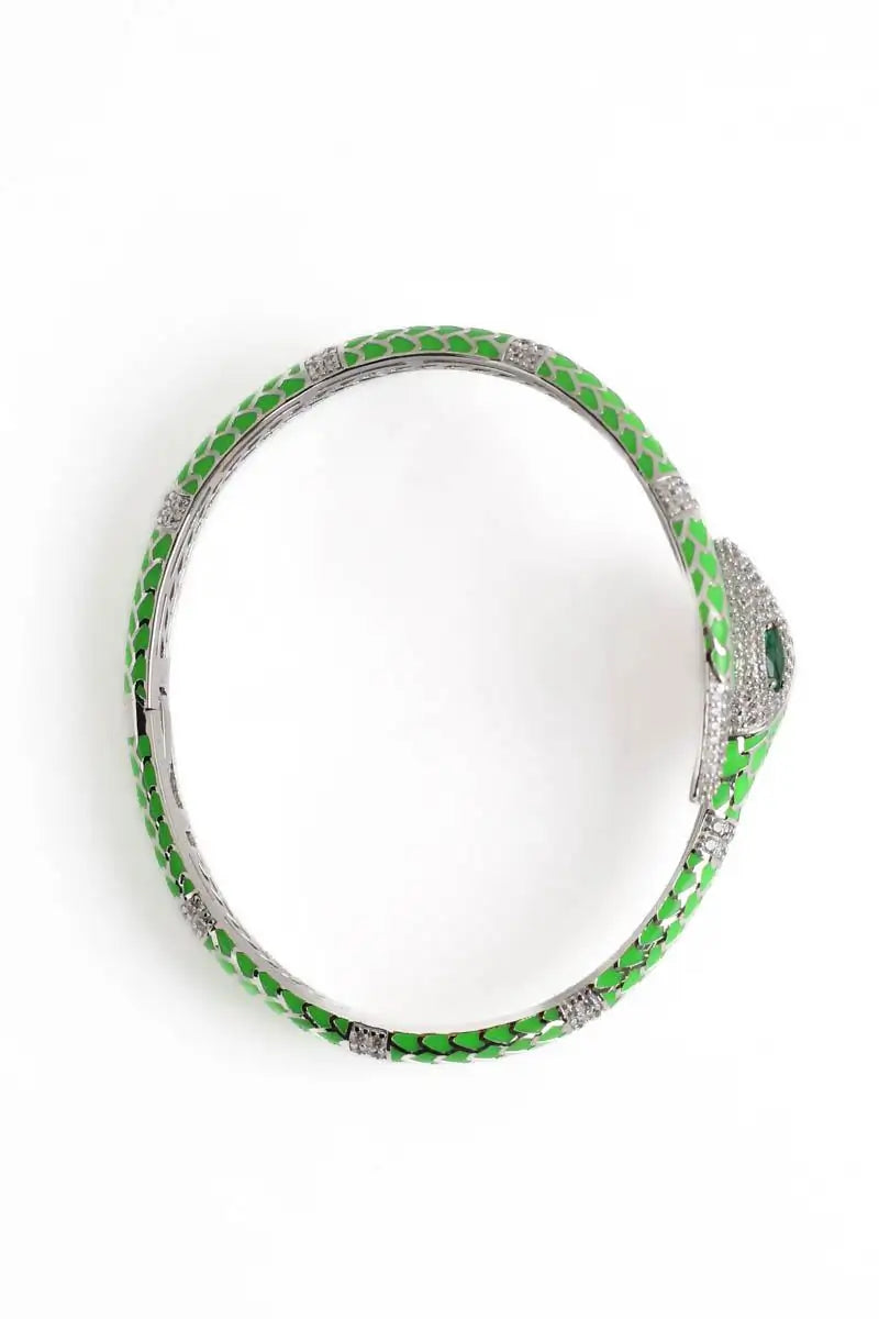 Bracelet APM Monaco Vert en Argent