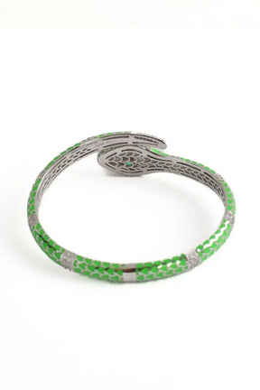 Bracelet APM Monaco Vert en Argent