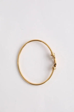 Bracelet avec cable acier FRED Jaune en Or jaune
