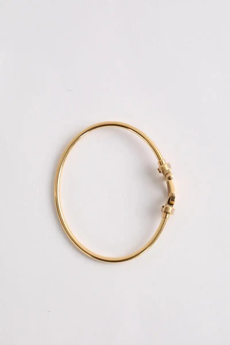 Bracelet avec cable acier FRED Jaune en Or jaune