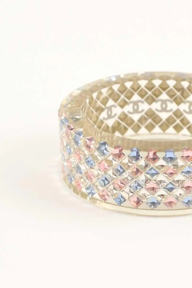 Bracelet Chanel CC Multicolore en Tissu