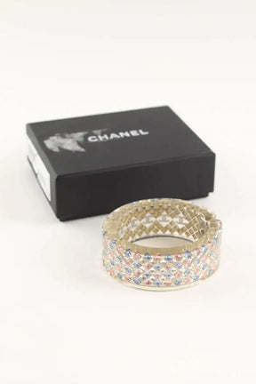 Bracelet Chanel CC Multicolore en Tissu