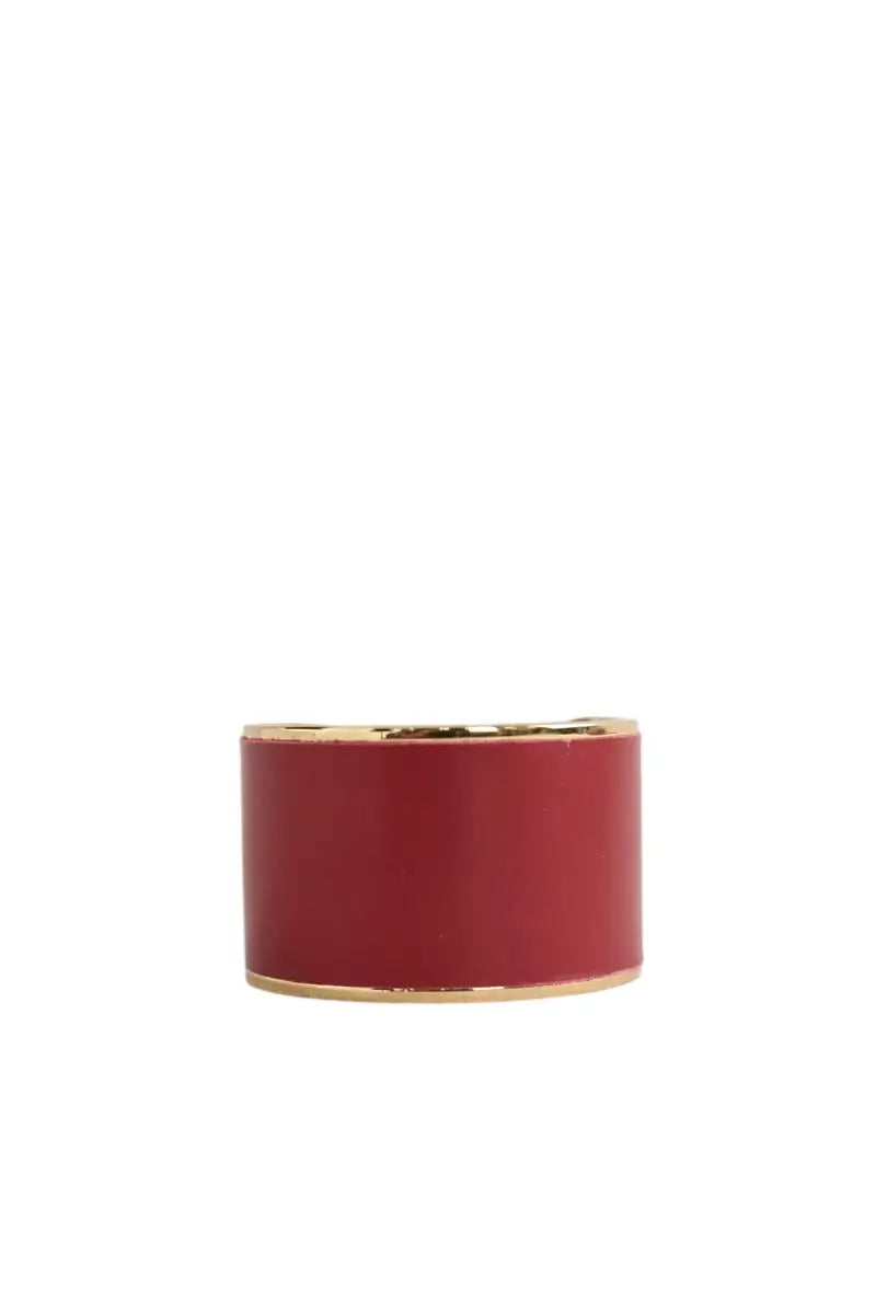 Bracelet Manolo Blahnik Bordeaux en Métal - Seconde Main
