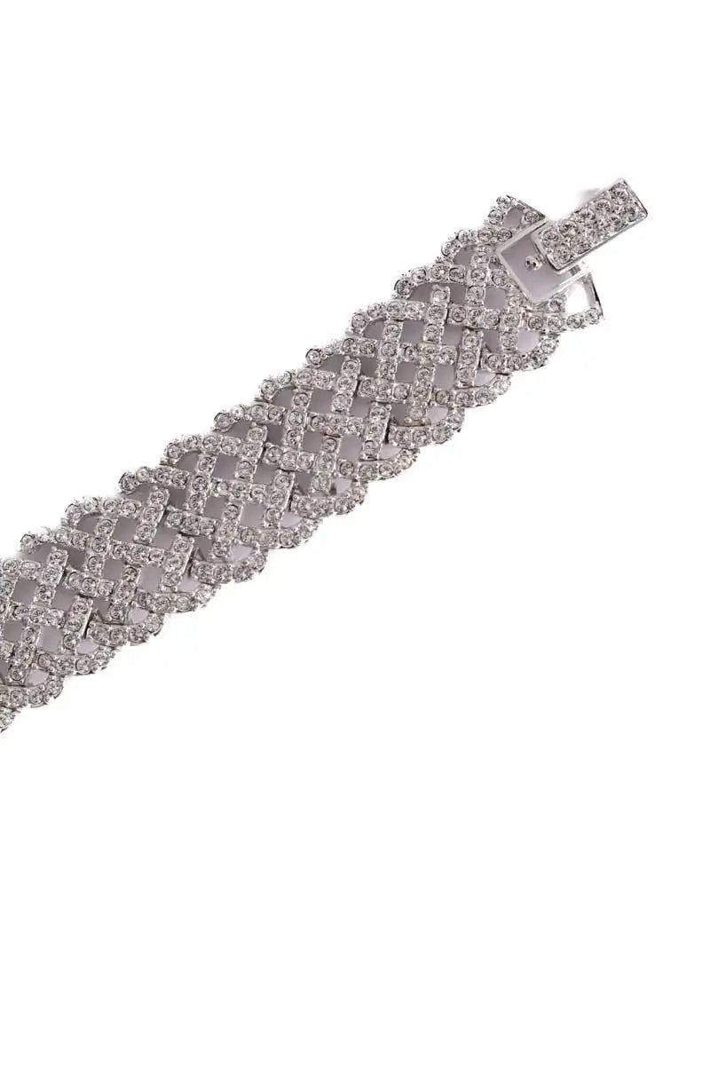 Bracelet orné de diamants Swarovski Argent en Argent