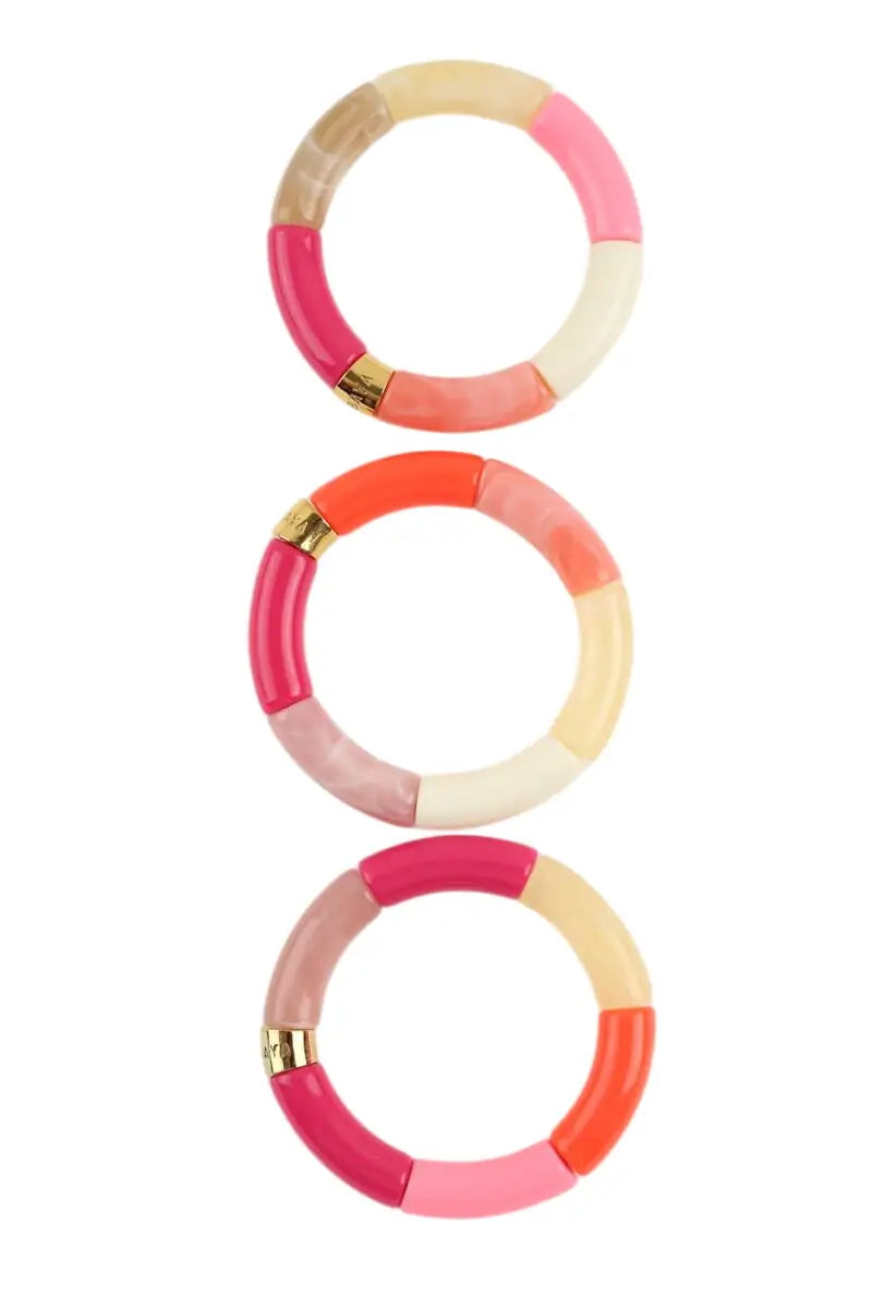 Bracelet Parabaya Rose en Plastique - Seconde Main