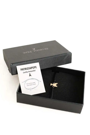 Bracelet Patrizia Pepe Lucky Noir en Tissu