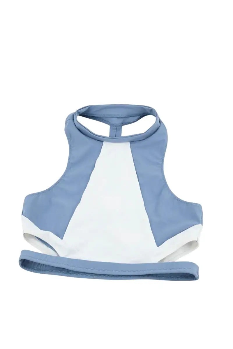 Brassière Luz Anna bleu ciel blan Bleu en Polyamide, taille L - Seconde Main