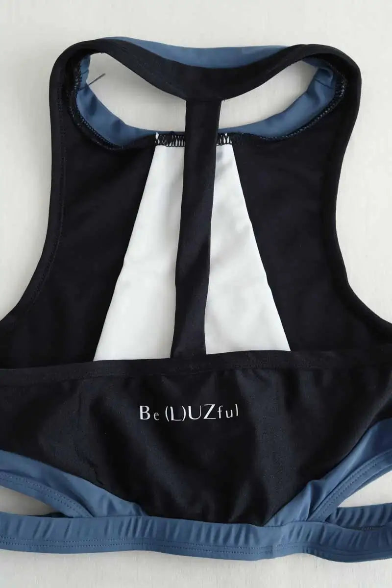 Brassière Luz Anna noir pailleté blanc bleu clair Bleu en Polyamide