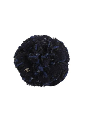 Broche Chanel Marine en Tissu - Seconde Main