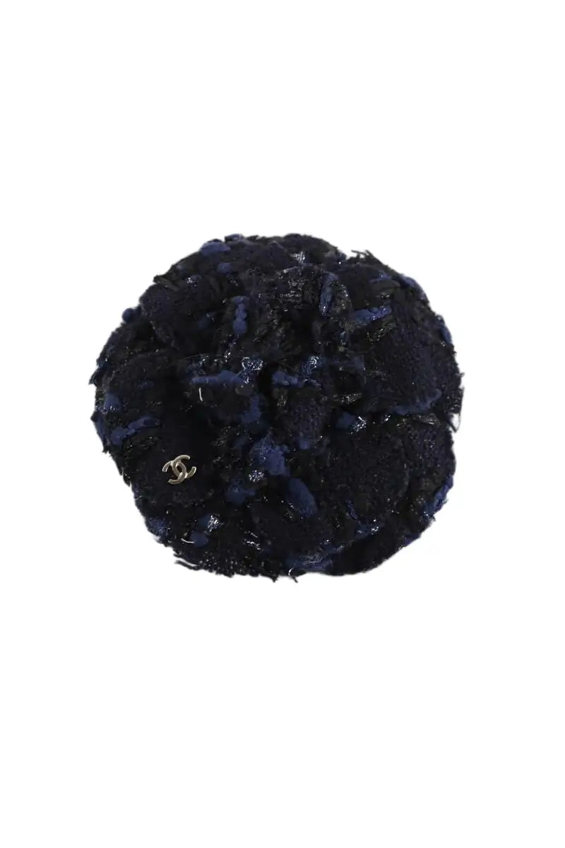 Broche Chanel Marine en Tissu - Seconde Main