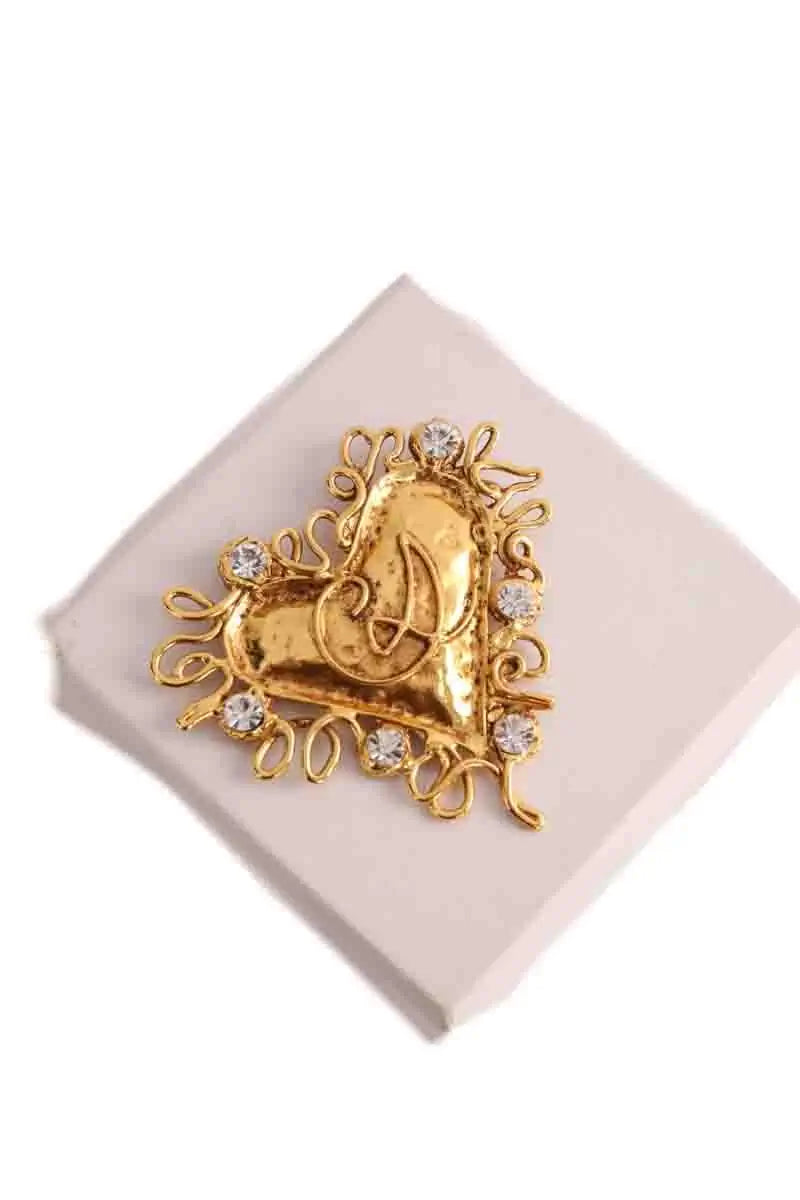 Broche Christian Lacroix Doré en Argent Doré