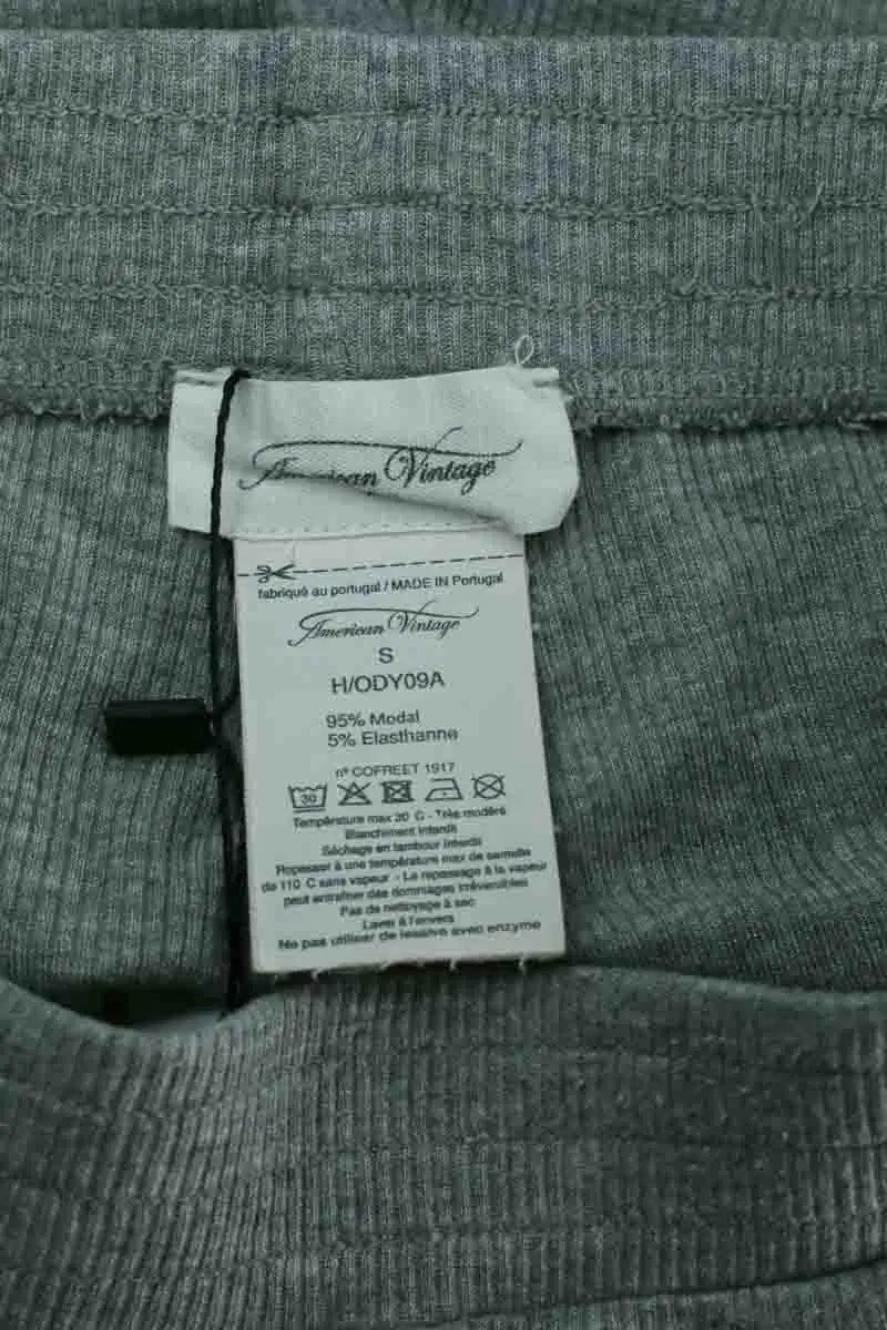Mini short American Vintage Gris en Coton
