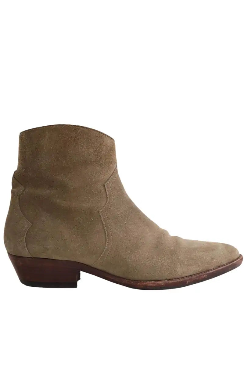 Bottes Isabel Marant Kaki en Daim, taille 43 - Seconde Main