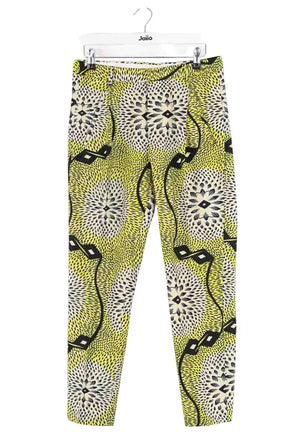 Pantalon droit Chloé Stora Jaune en Coton, taille S - Seconde Main