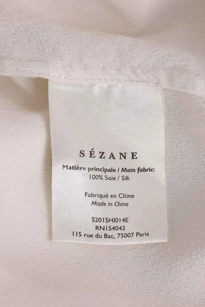 Blouse Sézane Ecru en Soie