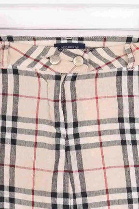 Pantalon slim Burberry Ecru en Lin