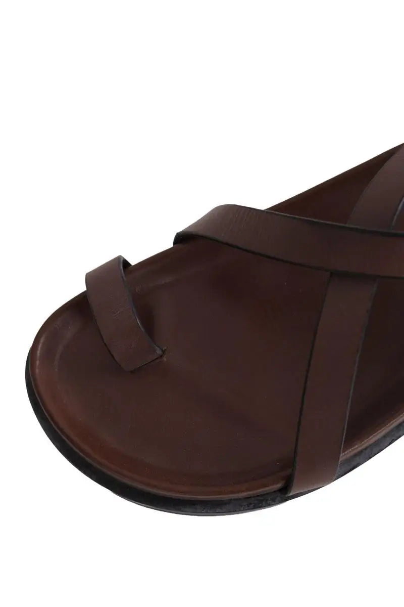 Sandales A.EMERY Marron en Cuir