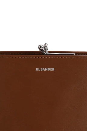 Sac porté épaule Jil Sander Goji Medium Camel en Cuir