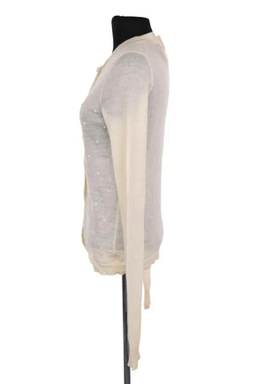 Cardigan Chanel Beige en Laine