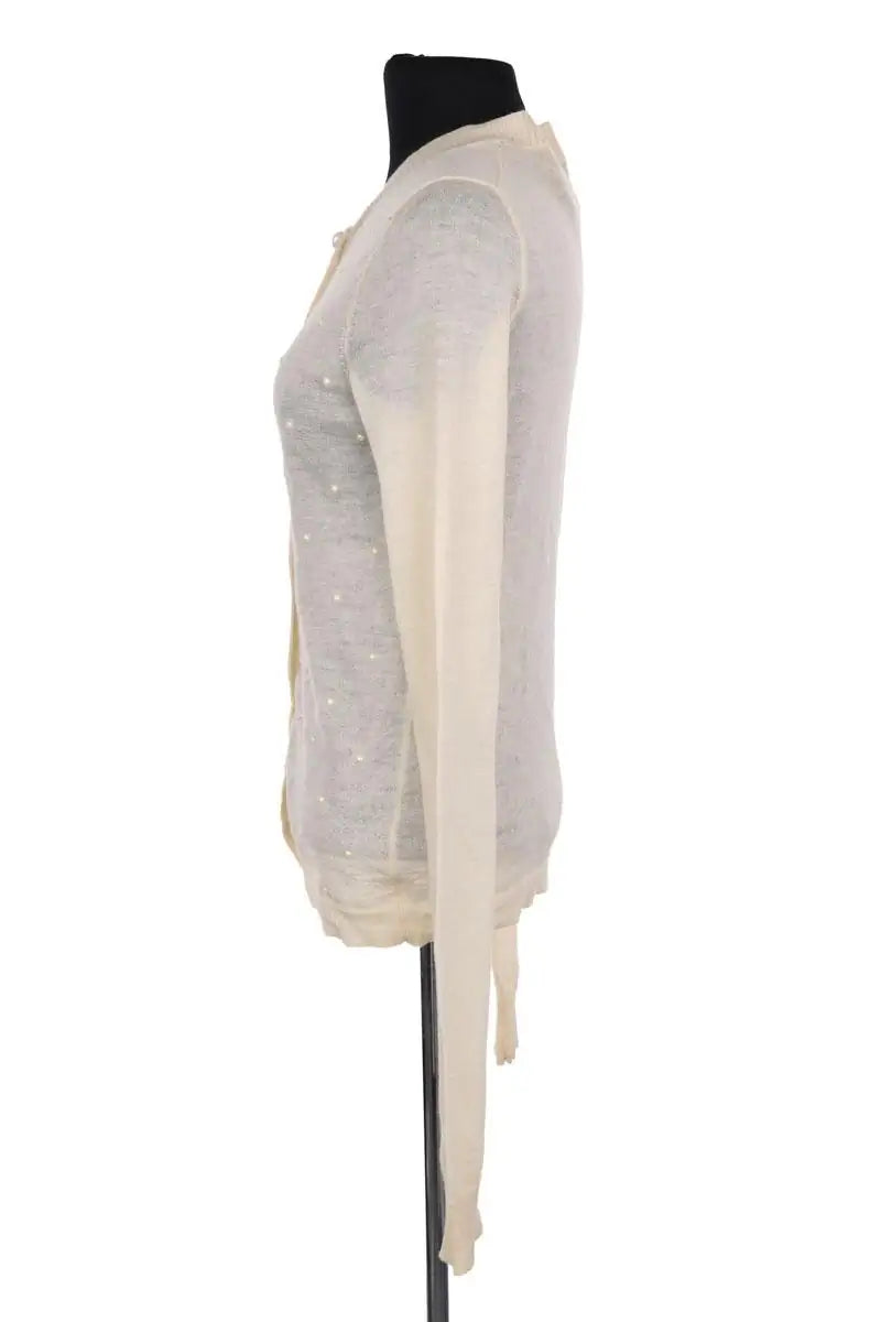 Cardigan Chanel Beige en Laine