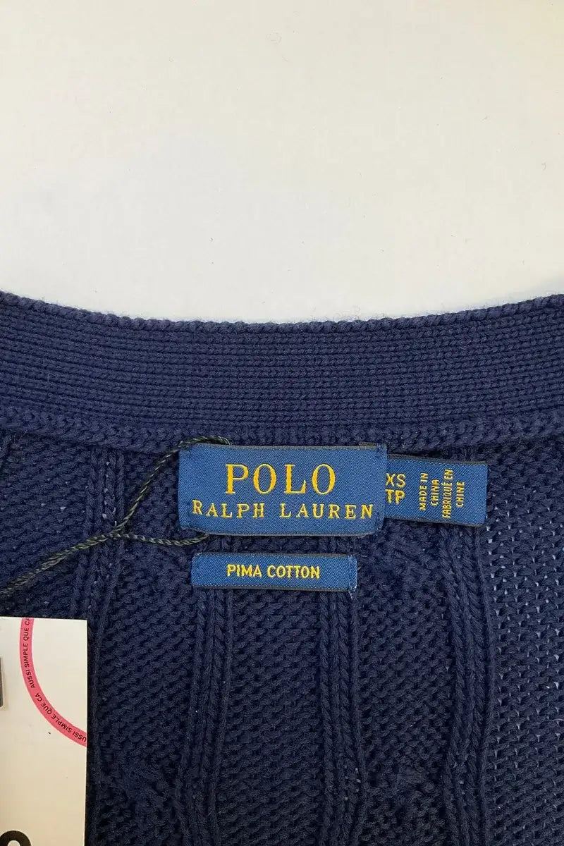 Cardigan Ralph Lauren Marine en Coton