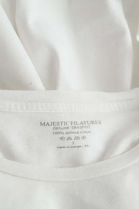 T-shirts Majestic Filatures  Blanc