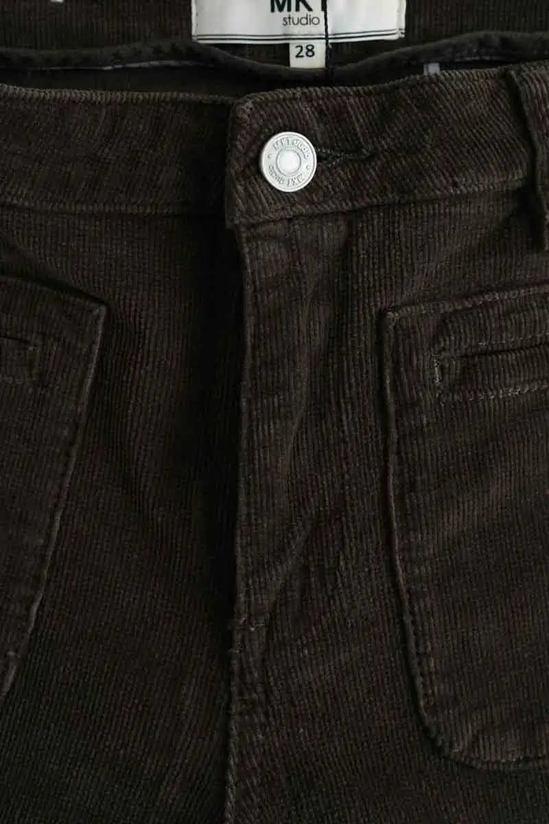 Pantalon droit Mkt Studio Kaki en Coton