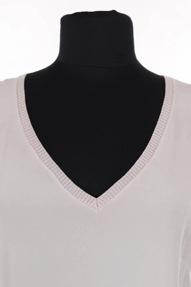 Top sans manche Max & Moi Beige en Soie