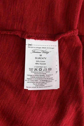 Top sans manche American Vintage Rouge en Coton