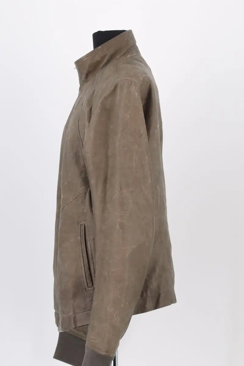 Blouson Rick Owens Kaki en Cuir