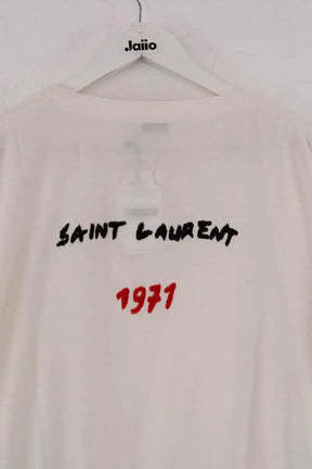 T-shirt Saint Laurent Ecru en Coton