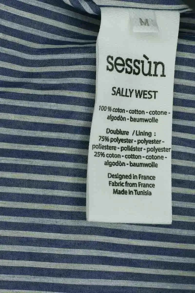 Manteau Sessun Bleu en Coton