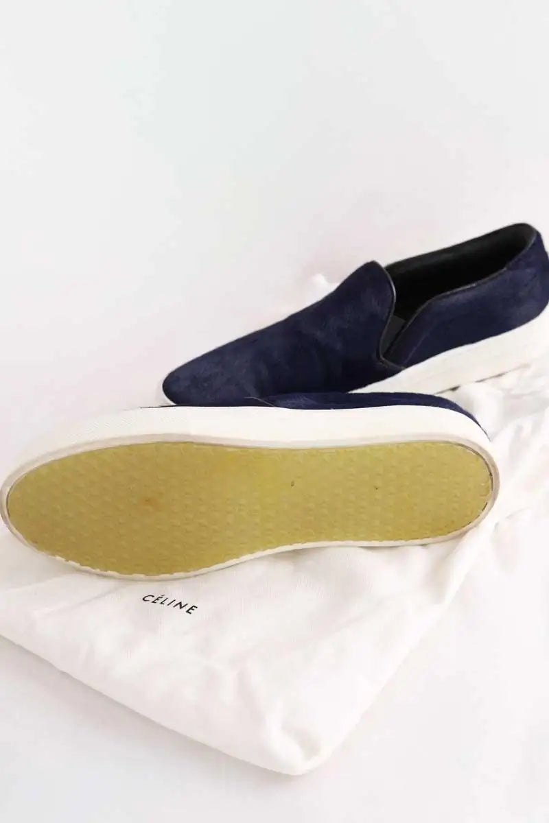 Mocassins Celine Marine en Cuir
