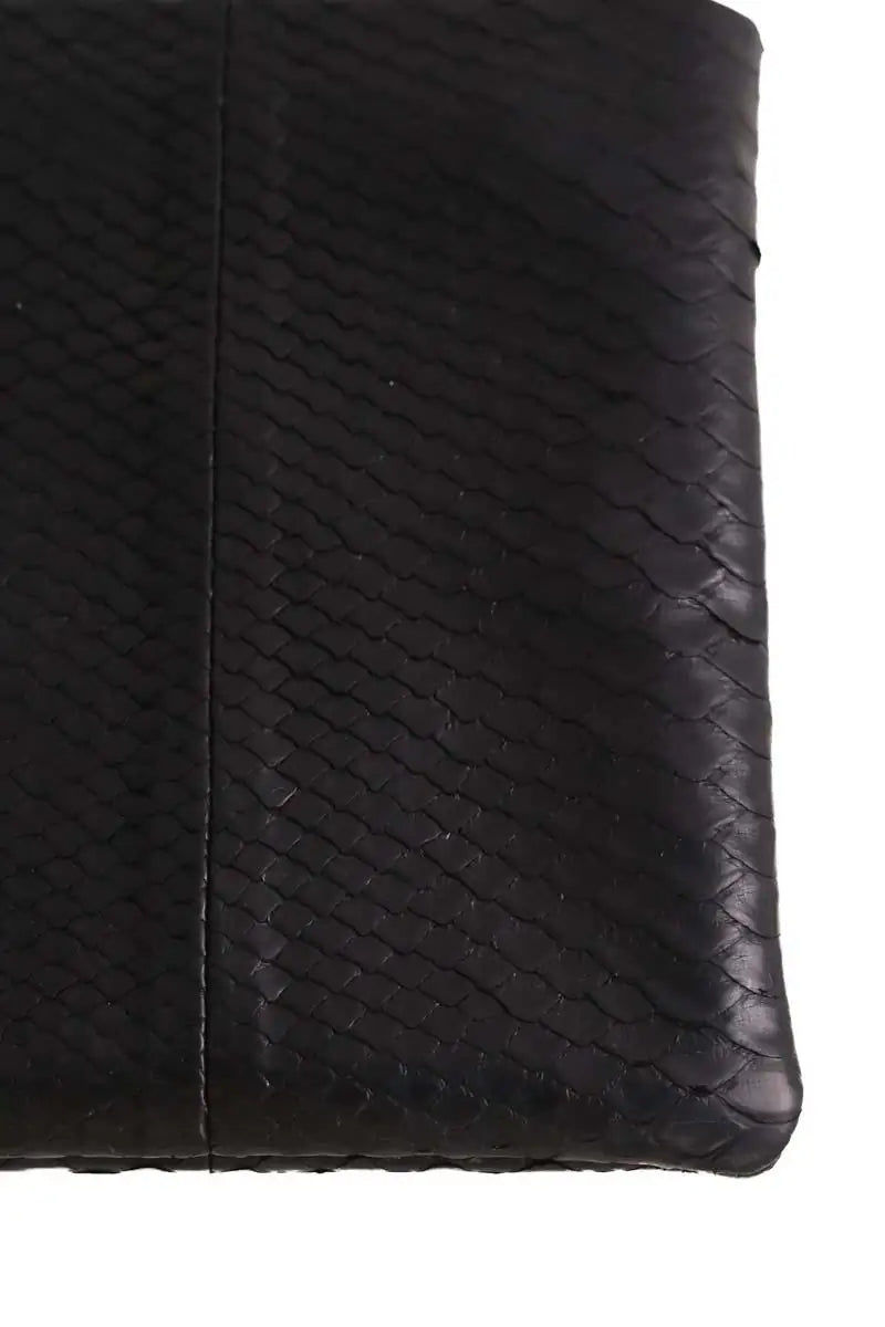 Pochette Claris Virot Noir en Cuirs exotiques